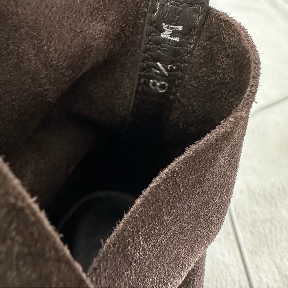 Stuart Weitzman Slouchy Dark Brown Suede Booties Size 8.5M - Picture 15 of 16